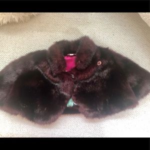 Baby Baker by Ted Baker Plum Faux Fur Shrug